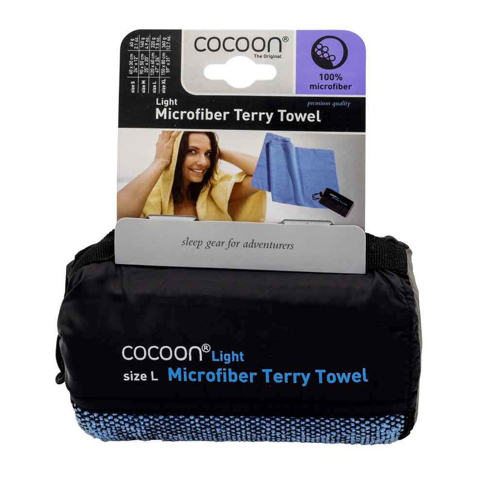 Cocoon Microfiber Terry Towel Light 120x60cm light blue Cocoon Microfiber Terry Towel Light 120x60cm light blue